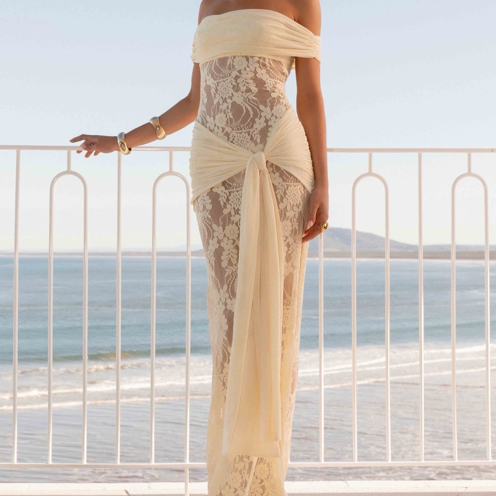 Peppermayo Gracie Twist Maxi Dress Yellow XS